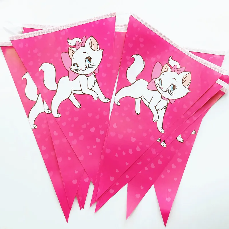 90 шт. Disney Marie Cat с днем рождения Детские Свадебные баннеры для маленьких мальчиков