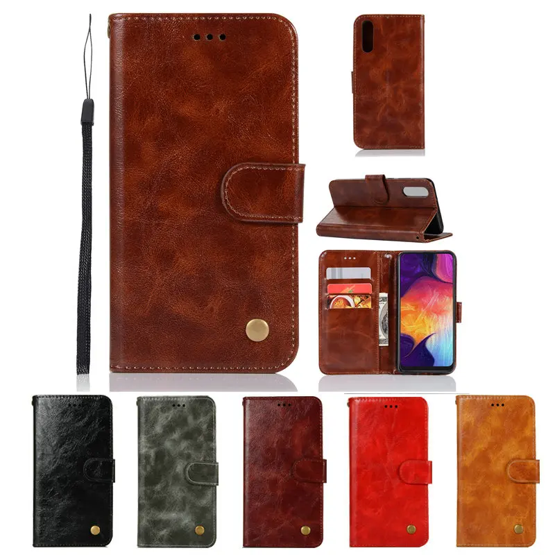 Роскошный флип Etui для samsung A50 чехол Coque samsung A30 чехол из искусственной кожи кошелек Подставка для samsung Galaxy A40 чехол Galaxy A70 A20