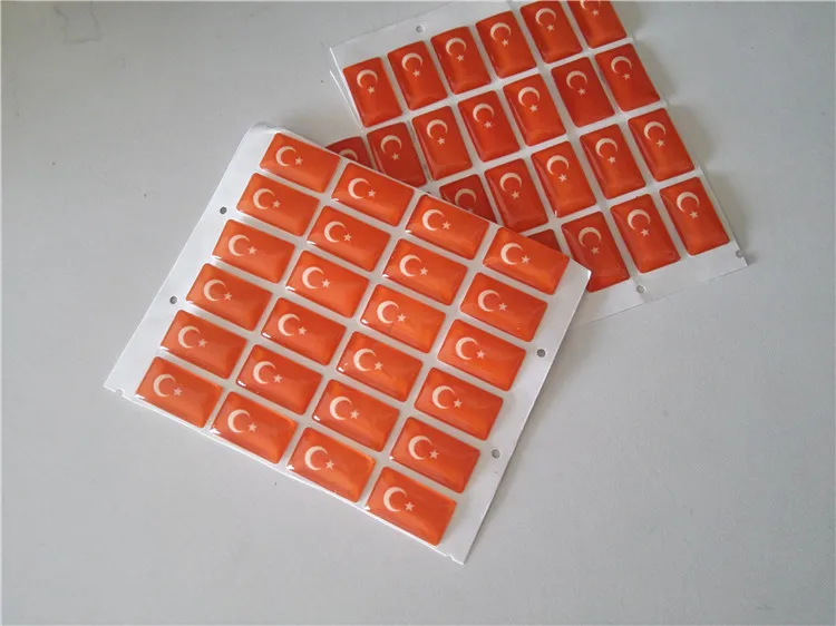 1000 Pieces Turkey Flag Car-styling Phone Decorations Small National Flags Car Steering Wheel Audio Interior Emblems | Автомобили и