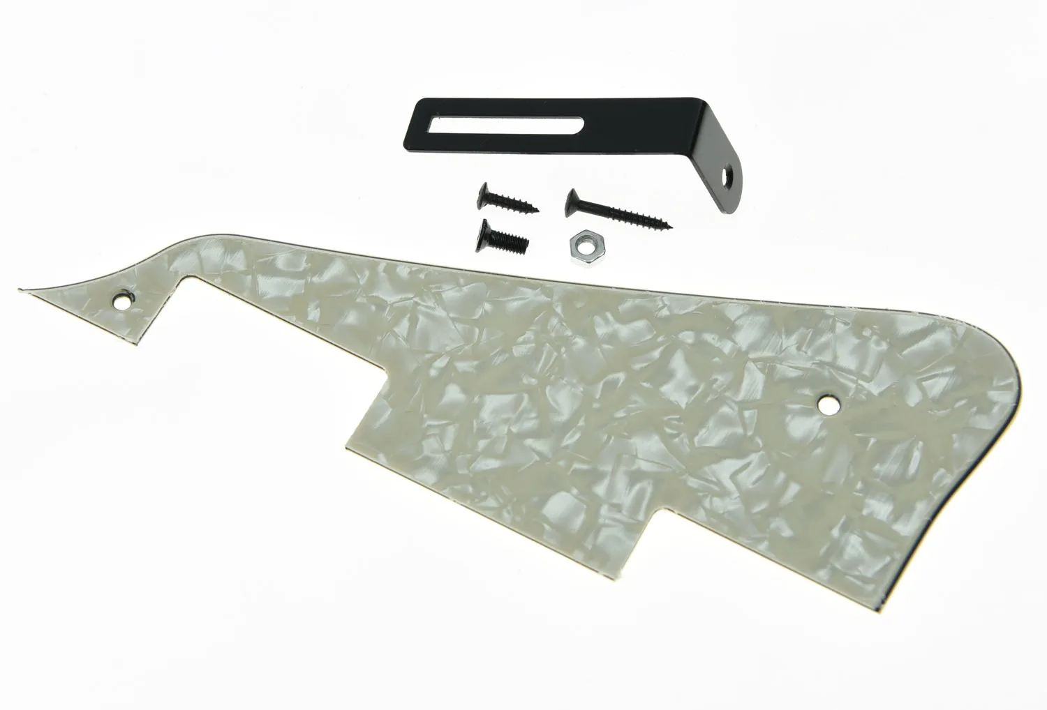 

LP Guitar Pickguard Scratch Plate Aged Pearl w/ Black Bracket fits For Epiphone