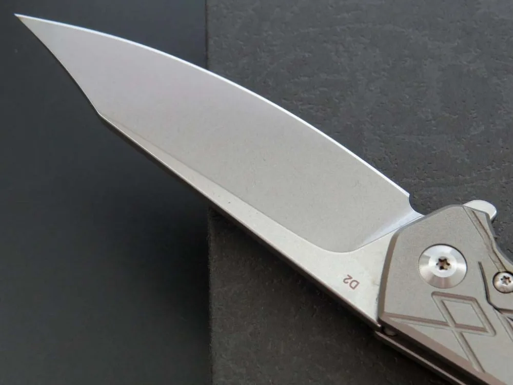 ZZSQ CH3008 складной нож D2 стальное лезвие + TC4 titanium ручка Походный уличный Охота