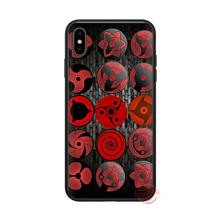 8 WEBBEDEPP Шаринган Наруто Риннеган Мягкий силиконовый чехол для iPhone 8 7 6S 6 Plus 11 Pro XS Max XR X 5 5S SE - Цвет: 8