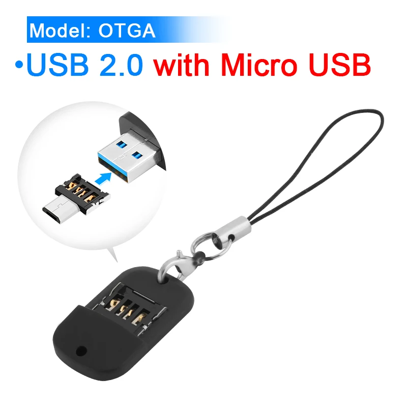 USB 2.0 Rocketek Высокое качество микро USB OTG адаптер Аксессуары Мужской конвертер для samsung Xiaomi LG huawei Android мобильный сотовый телефон - Цвет: USB 2.0