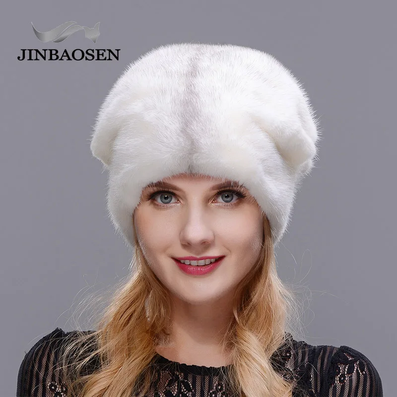 Зимняя шапка JINBAOSEN 2019 Россия толстая теплая высокого качества рождественский мех женский полный замш и роскошная мода.
