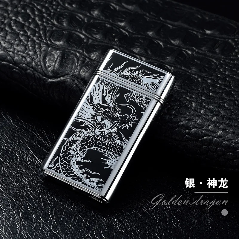 Новинка 2019 ультратонкая металлическая ветрозащитная электронная зажигалка для