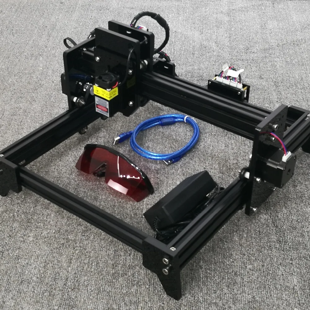 2018 г. новейшая лазерная гравировка сделай сам черный металлический корпус 2500 мвт