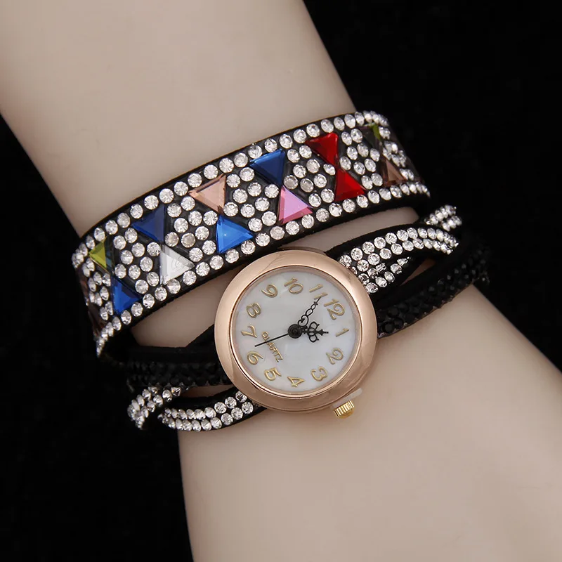 Мода роскоши Моды Случайные кварц Уникальный sloggi алмазный женские часы обмотки