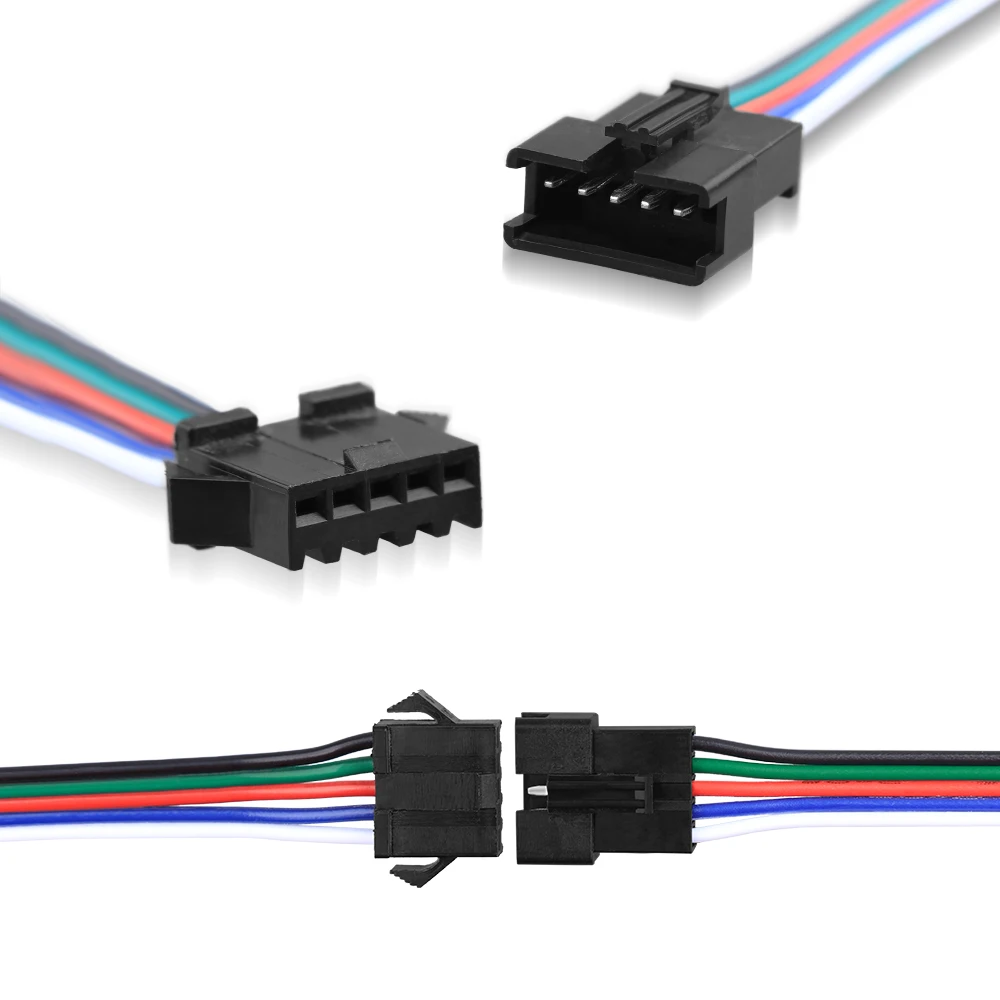 JST SM коннектор 2Pin/3Pin/4pin/5PIN штекер и гнездо набор кабелей для светодиодной ленты