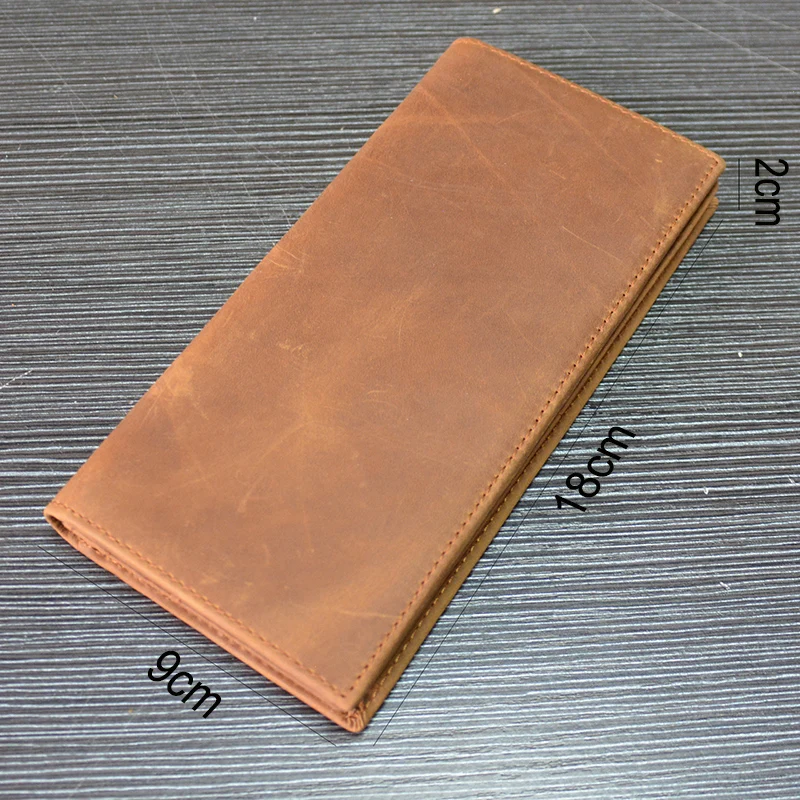 Мужской Длинный кошелек из натуральной кожи с карманом для телефона держатель