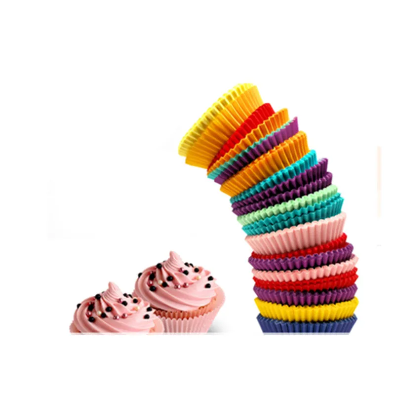 100 шт. высококачественные бумажные ящики Круглой Формы для кексов форма