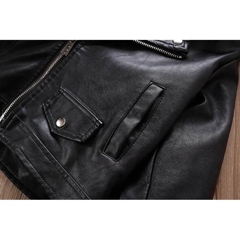faux leather girl coats spring autumn girls outerwear kids fashion long sleeve coat toddler 2019 | Детская одежда и обувь
