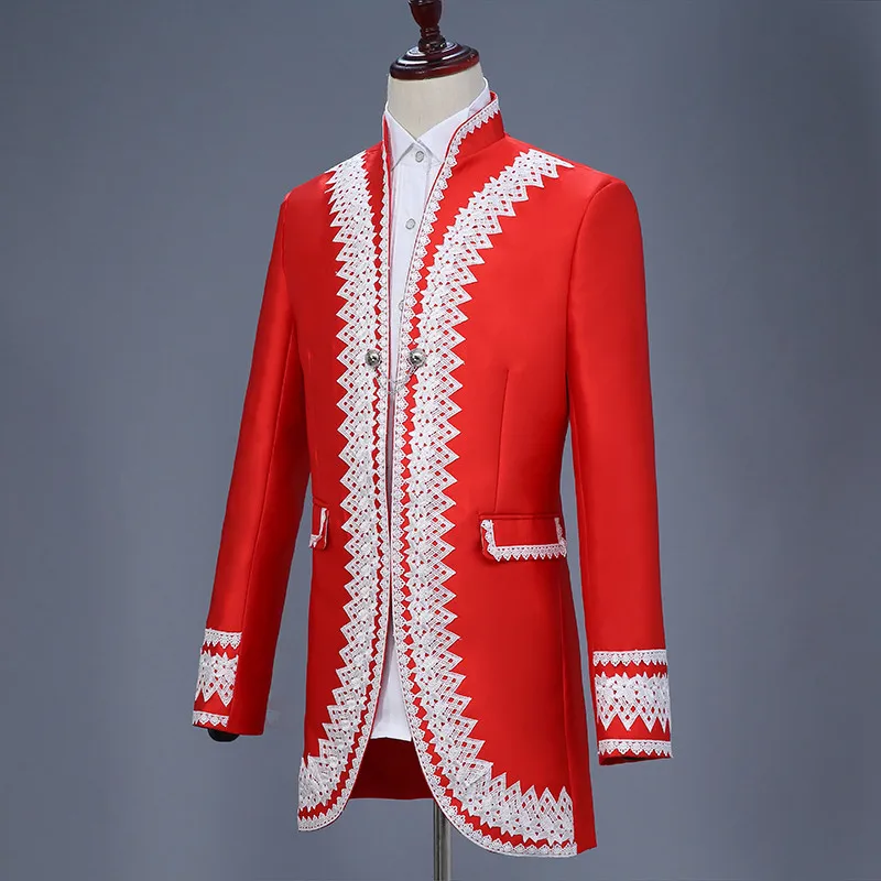 Vestidos de Festa Longo бордовые мужские длинные блейзеры Мужская сценическая куртка для