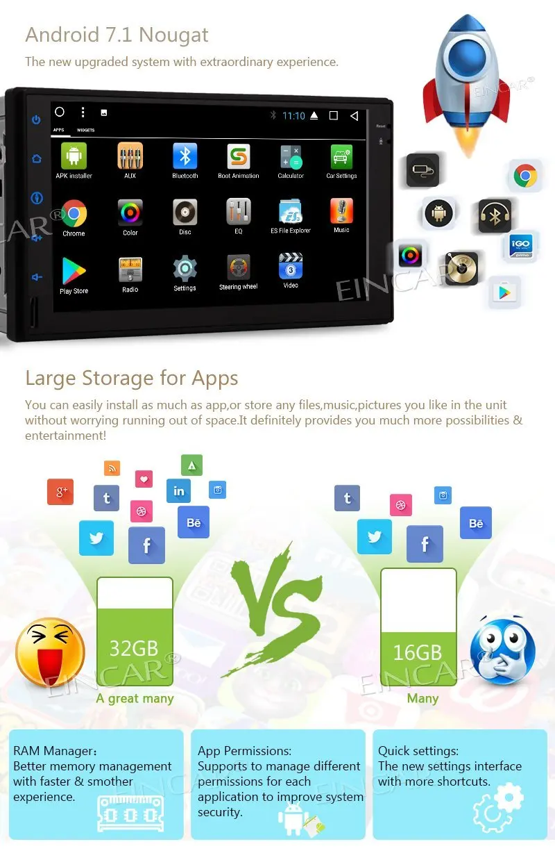 Емкостный сенсорный экран 7 дюймов Android 1 автомобиль аудио 8 ядерный без DVD плеер