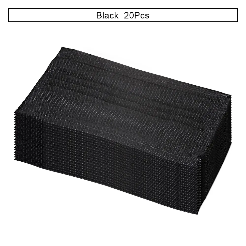Black 20Pcs 20 шт./упак. ресниц для наращивания Одноразовая Маска Наращивание ресниц Анти-пыль ветронепроницаемая маска для лица, нетканый материал Тканевые маски Make Up Инструменты - Цвет: Black 20Pcs