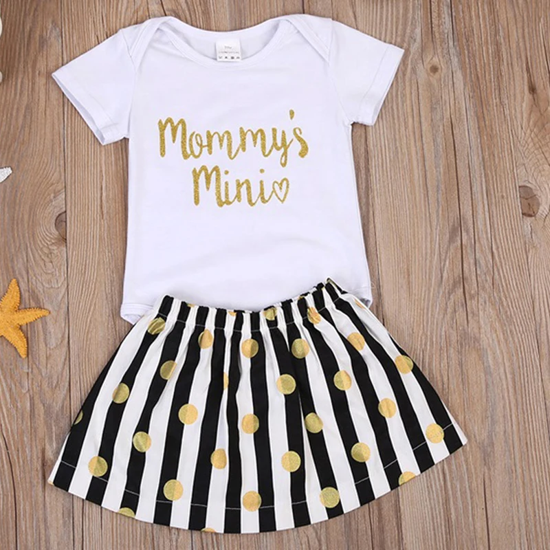 Для новорожденных для маленьких девочек одежда с надисью &quotMamas Mini&quot наряды