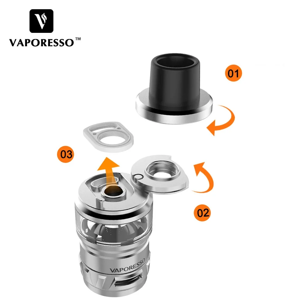 Оригинал Vaporesso Cascade Subohm танк 7 мл емкость Vape распылитель 510 протектора
