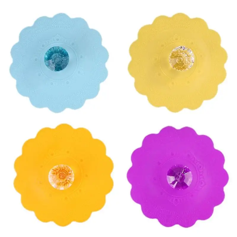 Силиконовый большой чехол для чашки с бриллиантами термостойкий запаянный