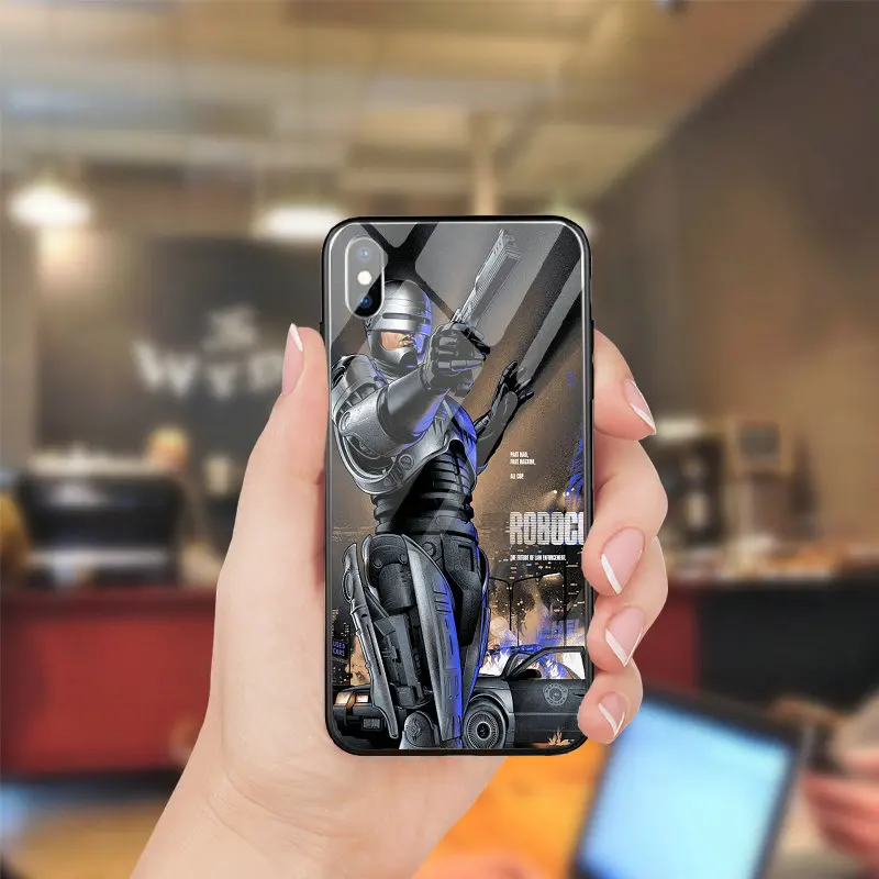 Жесткий закаленное Стекло случаи мобильного телефона чехол для iPhone 5 5S SE 8 7 Plus X XR XS