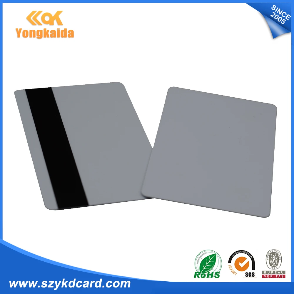 

YongKaiDa 1000pcs blank card pvc cr80 with HiCo magnetic stripe card