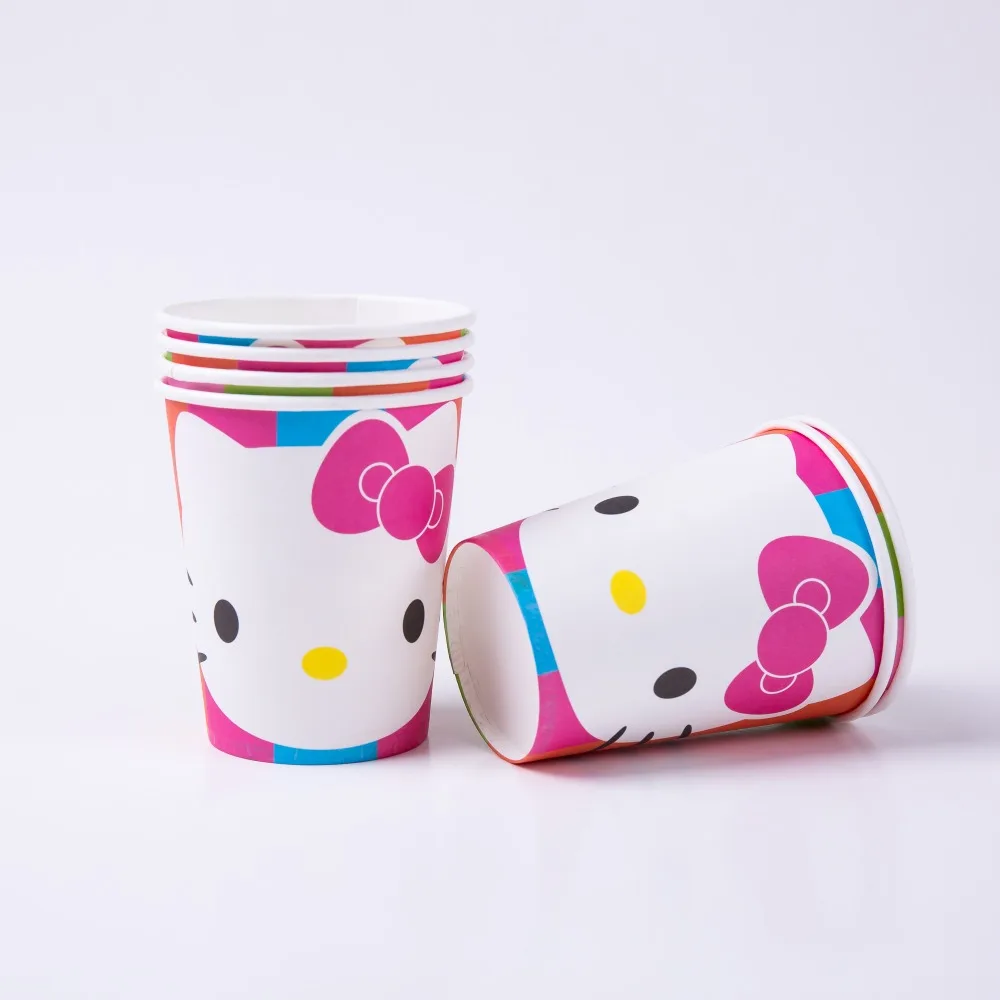 Детские одноразовые тарелки hello Kitty вечерние наборы для украшения свадебных