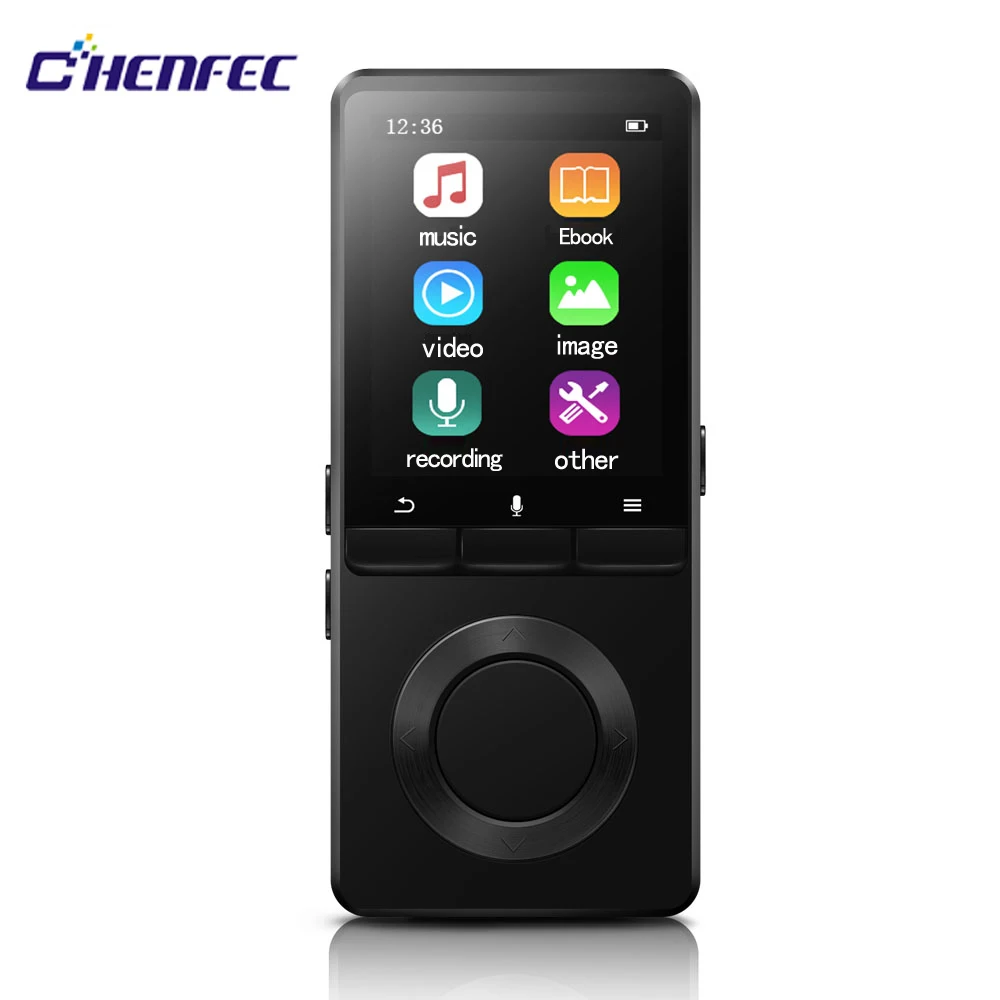 Черный MP4 плеер с динамиком металлический hifi MP3 музыкальный плеер Поддержка FM радио Электронная книга Портативный hi fi плеер Поддержка usb, мини sd карта - Цвет: Черный