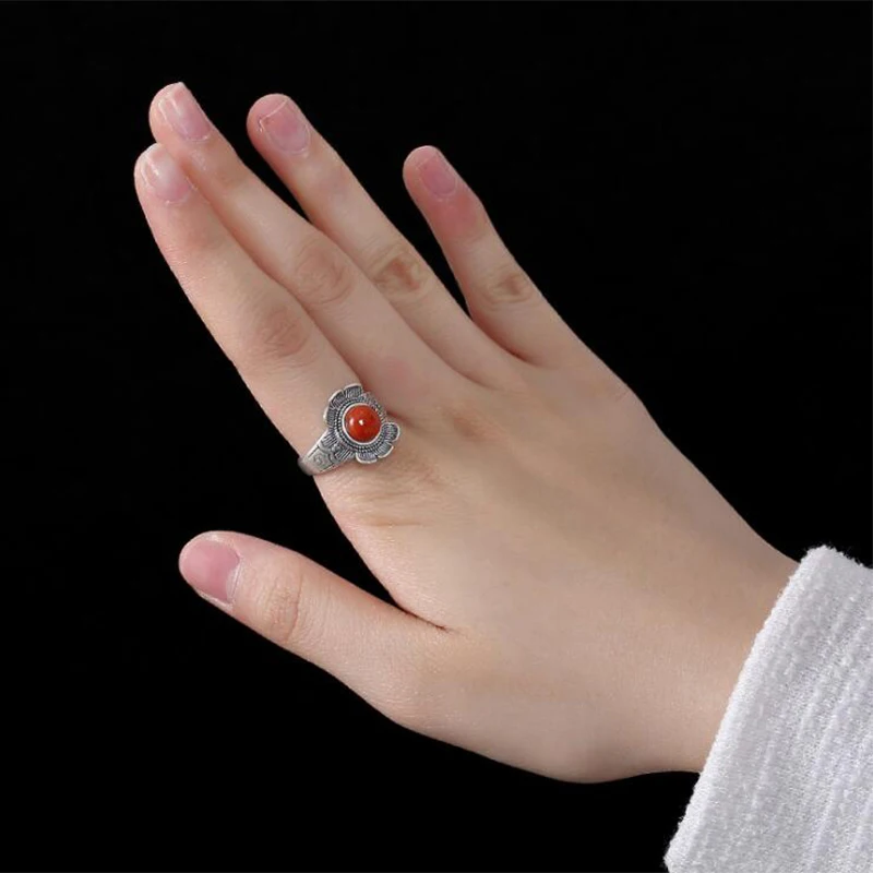 Женское кольцо с хвостом натуральный камень из гиппопа регулируемое 100%