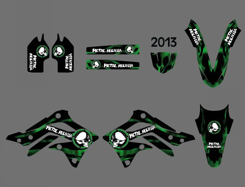 Мотоциклетная новая команда графика фон наклейка комплект для Kawasaki KX450F KXF450 KX 450F
