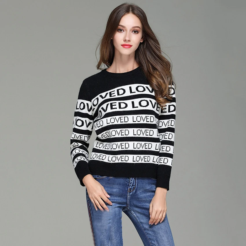 2018 Luxury Designer Runway Sweater Women Loved Sweaters And Pullovers Winter Clothes Knitted Jumper Pull Femme Knitwear | Женская