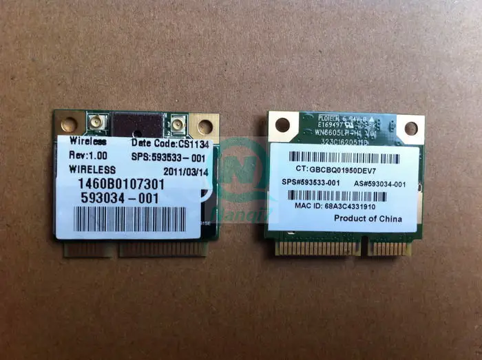 Новый оригинальный беспроводной ноутбук HP RTL8191 SPS:593533 001 AS:593034 001|for laptop|hp laptoplaptop hp |