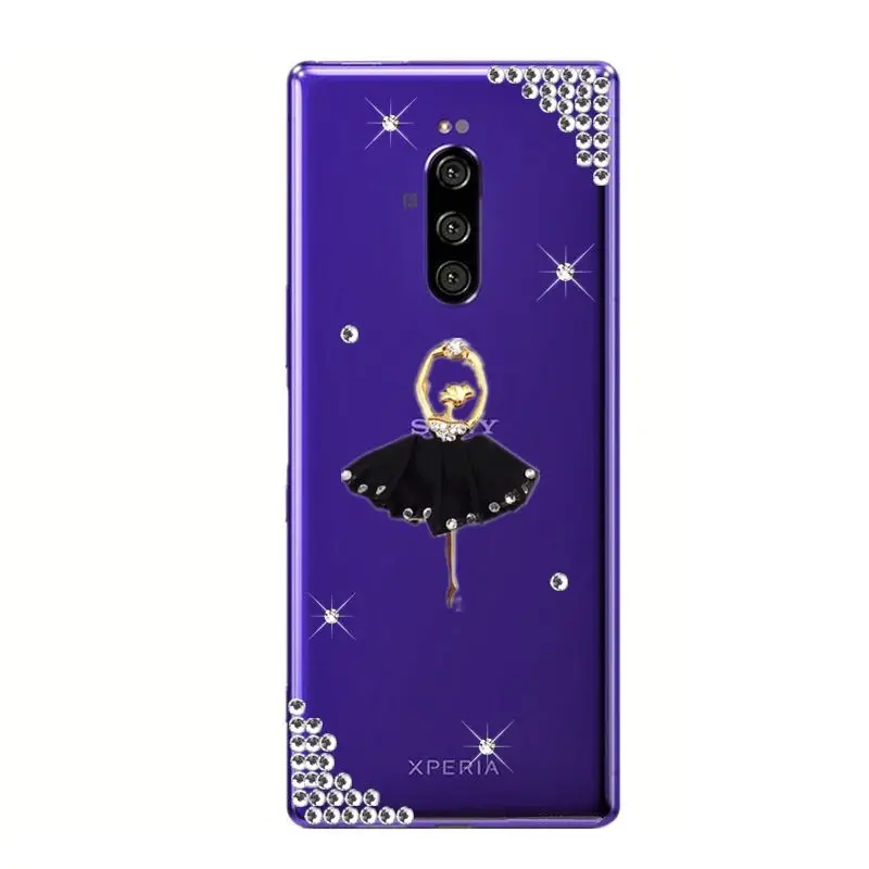 Модный красивый со стразами чехол для Sony Xperia 1 10 plus L3 L2 L1 XZ3 XZ2 Premium XA2 Ultra XZ1 Compact XA1