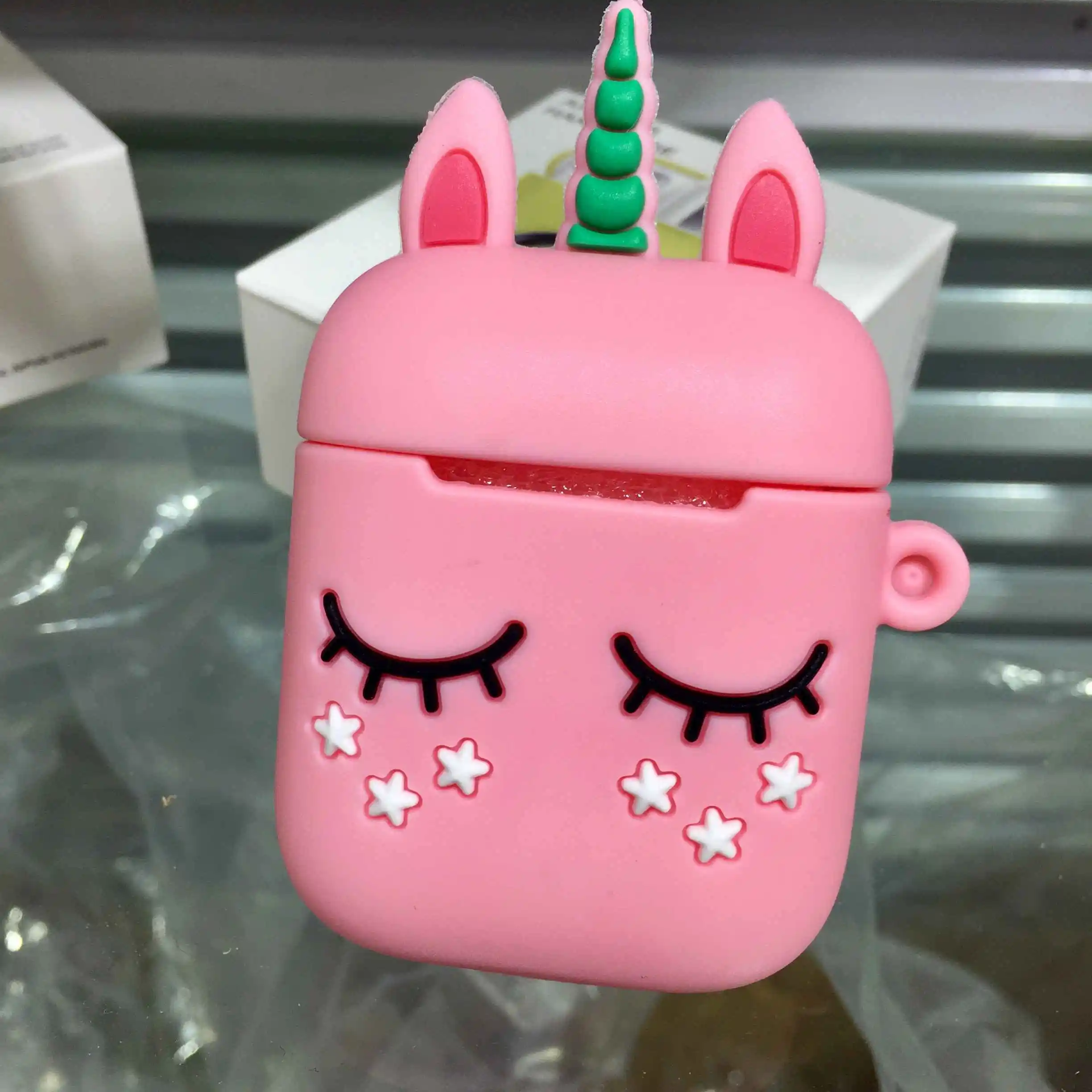 Силиконовый чехол для airpods 2 Чехол милые с рисунком брелок аксессуары защитный чехол для MacBook air стручки 에어팟 케이스 милые наушники чехол