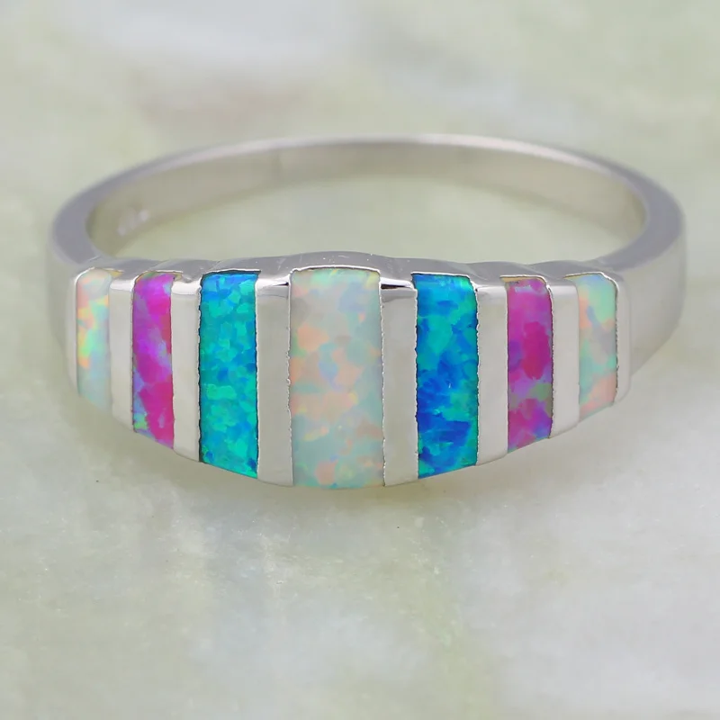 Новинка 2021 модное ювелирное изделие кольца для женщин Цвет белый синий розовый