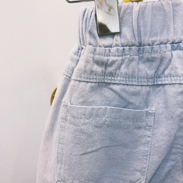 Джинсовые шорты с металлическими блестками для девочек свободные из 100% хлопка