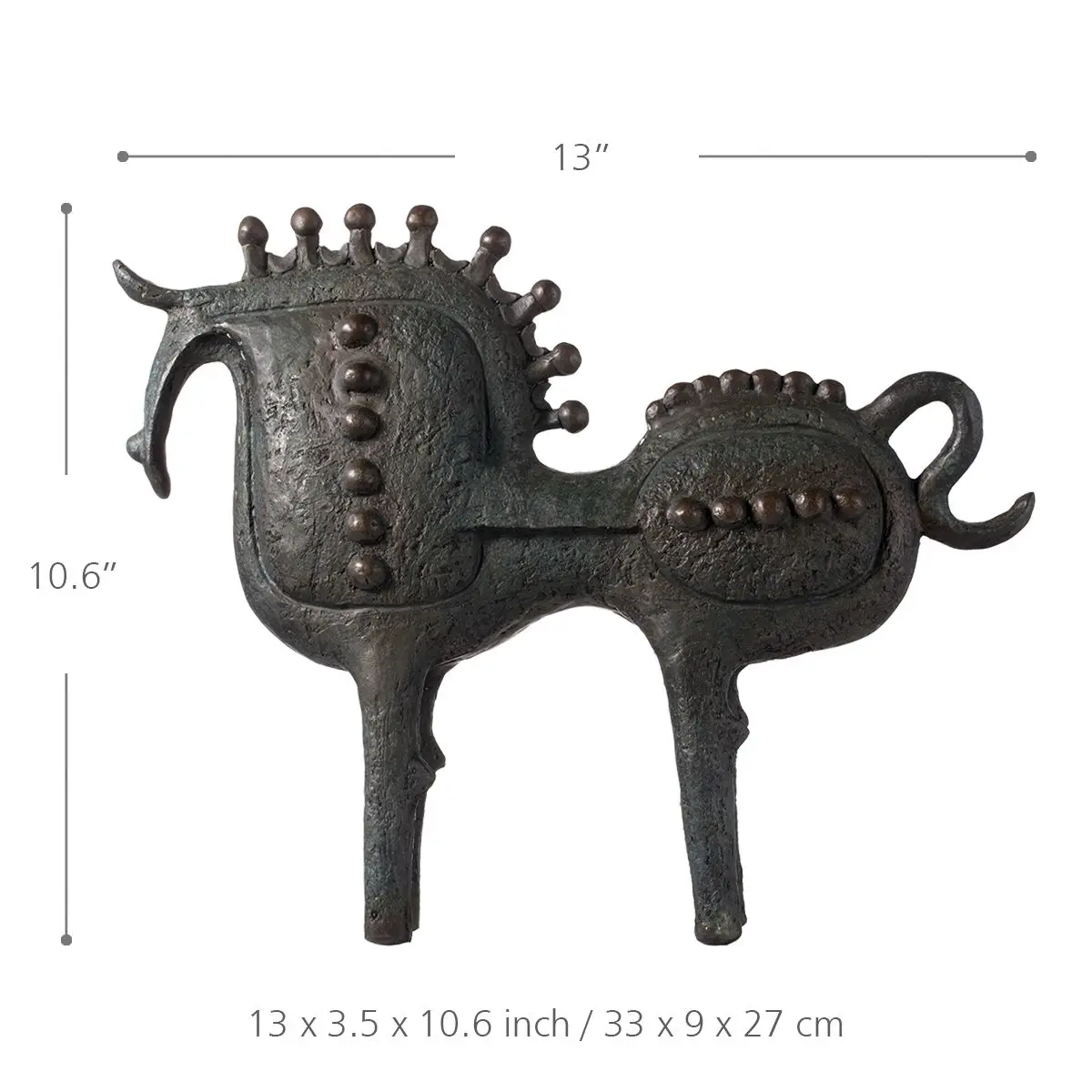 Tooarts Большая бронзовая скульптура лошади абстрактный дизайн стиль Современное