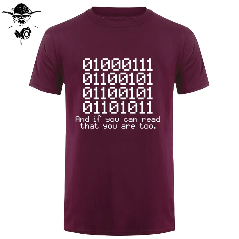 0100 бинарная футболка код Geek Nerd Tech Computing слоган подарок Забавный подарок 123t модные мужские футболки с круглым вырезом футболки