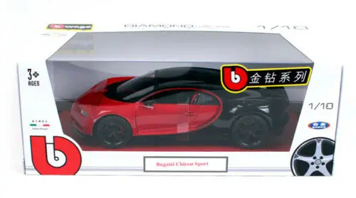 Bburago 1:18 Bugatti Chiron спортивный Красный № 16 литья под давлением модели гоночных