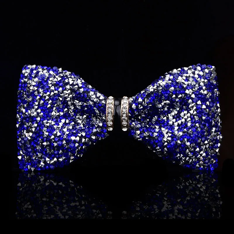 New fashion tuxedo bow tie men red and black Crystal glass groom marry wedding party colorful striped butterfly cravats mens | Аксессуары