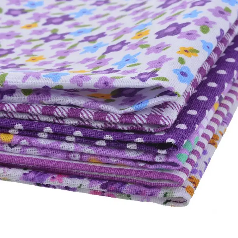 Hoomall 6 шт. фиолетово синяя хлопковая ткань для шитья серия цветов кукол DIY материал