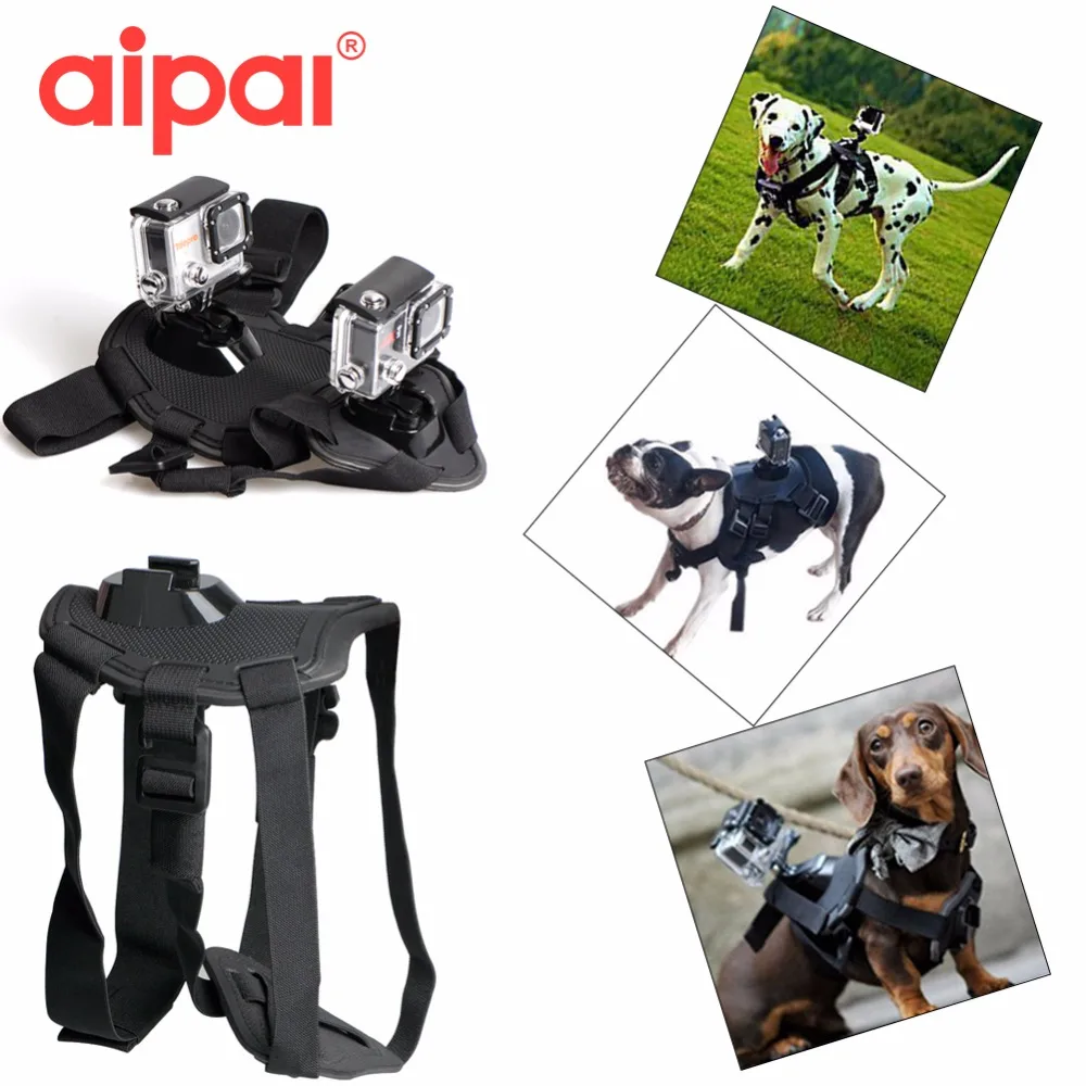 Аксессуары для спортивной камеры Aipal: регулируемый ремень для груди с креплением для собаки для Gopro 5 4 Xiaomi Yi SJCAM.