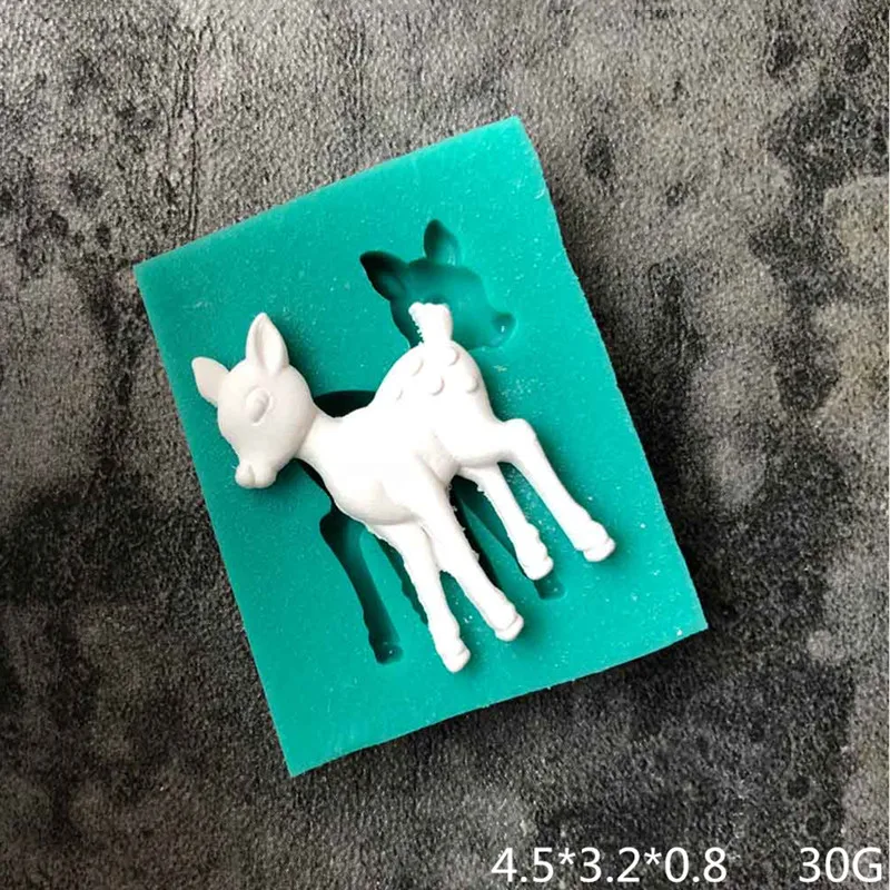 Новая форма в форме оленя DIY силиконовая для помадки мягкая конфет мусса сухая