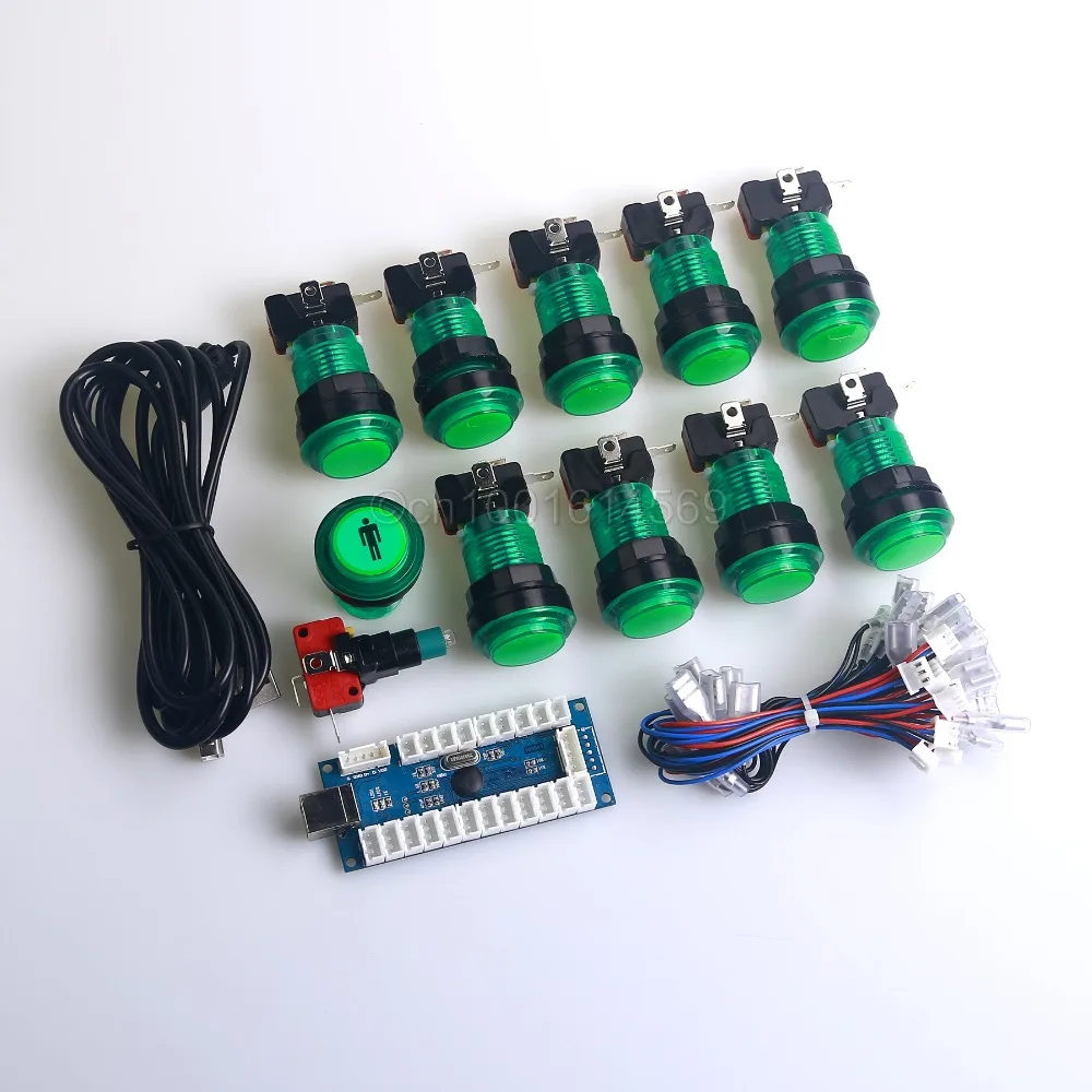 30 мм светодиодные кнопки с подсветкой детали USB-кабеля плата кодировщика для ПК