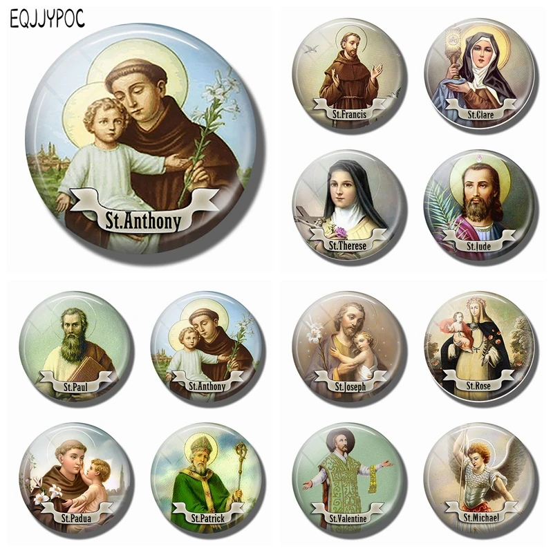 St Anthony Saint 30 мм магнит на холодильник привносит любовь в вашу жизнь стеклянный