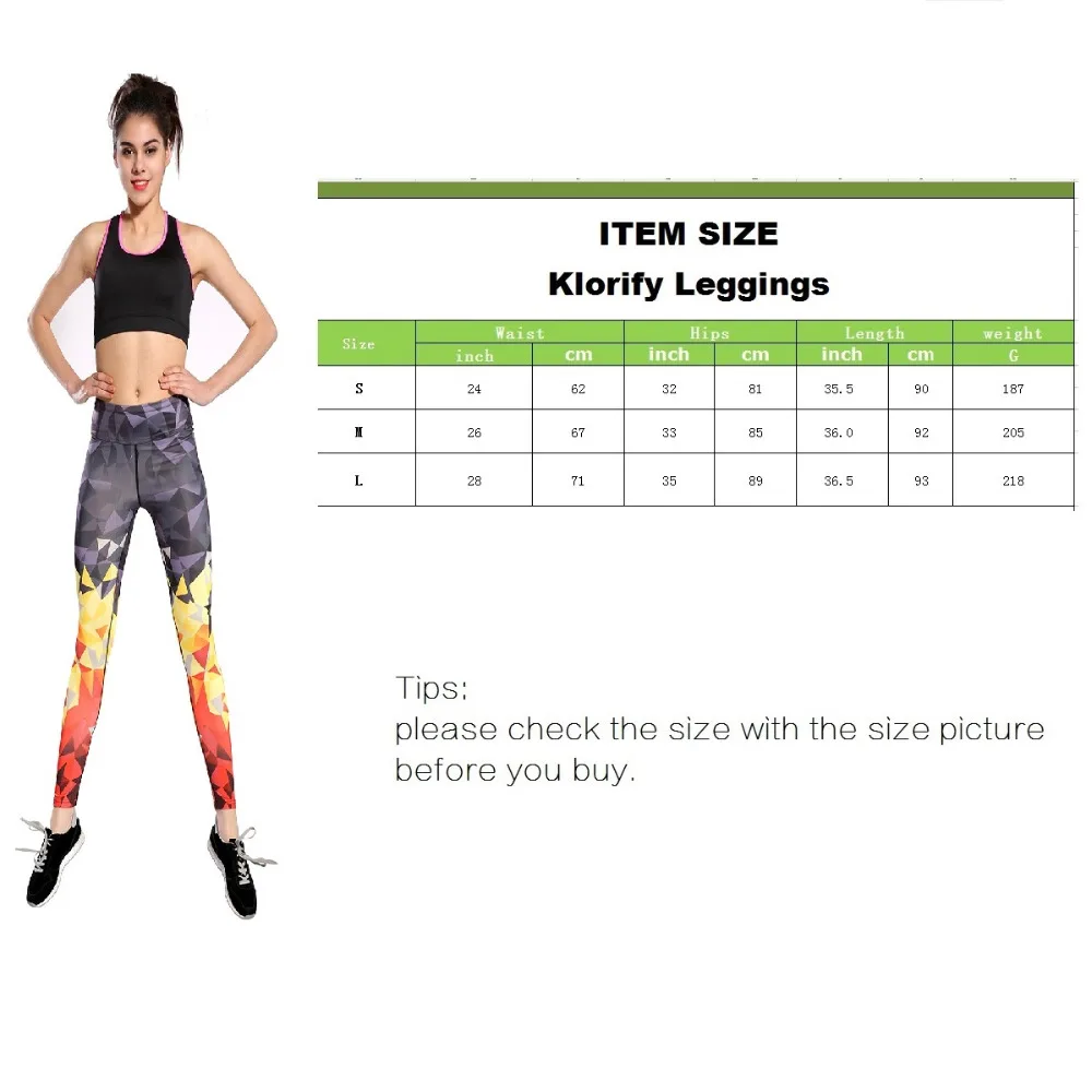 Klorify геометрический треугольник Active Йога Капри Леггинсы Для женщин 3D цифровой