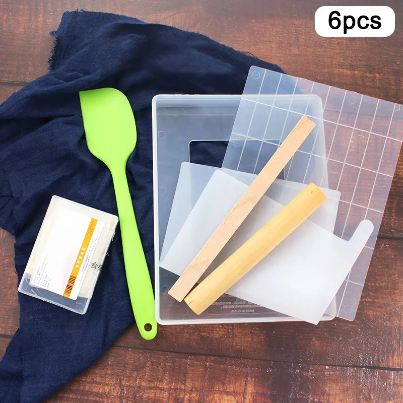 6pcs DIY Candy Making Molds Transparent Sugar Making Set Nougat Candy Handmade Tool PAK55 - Color: 6pcs