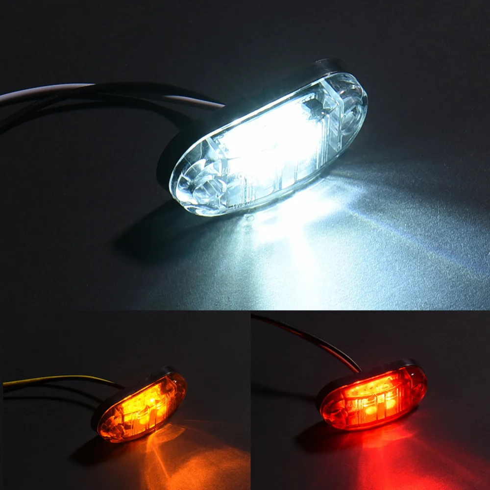 2 шт. Водонепроницаемый ABS Светодиодный Боковой габаритный мигалка светильник