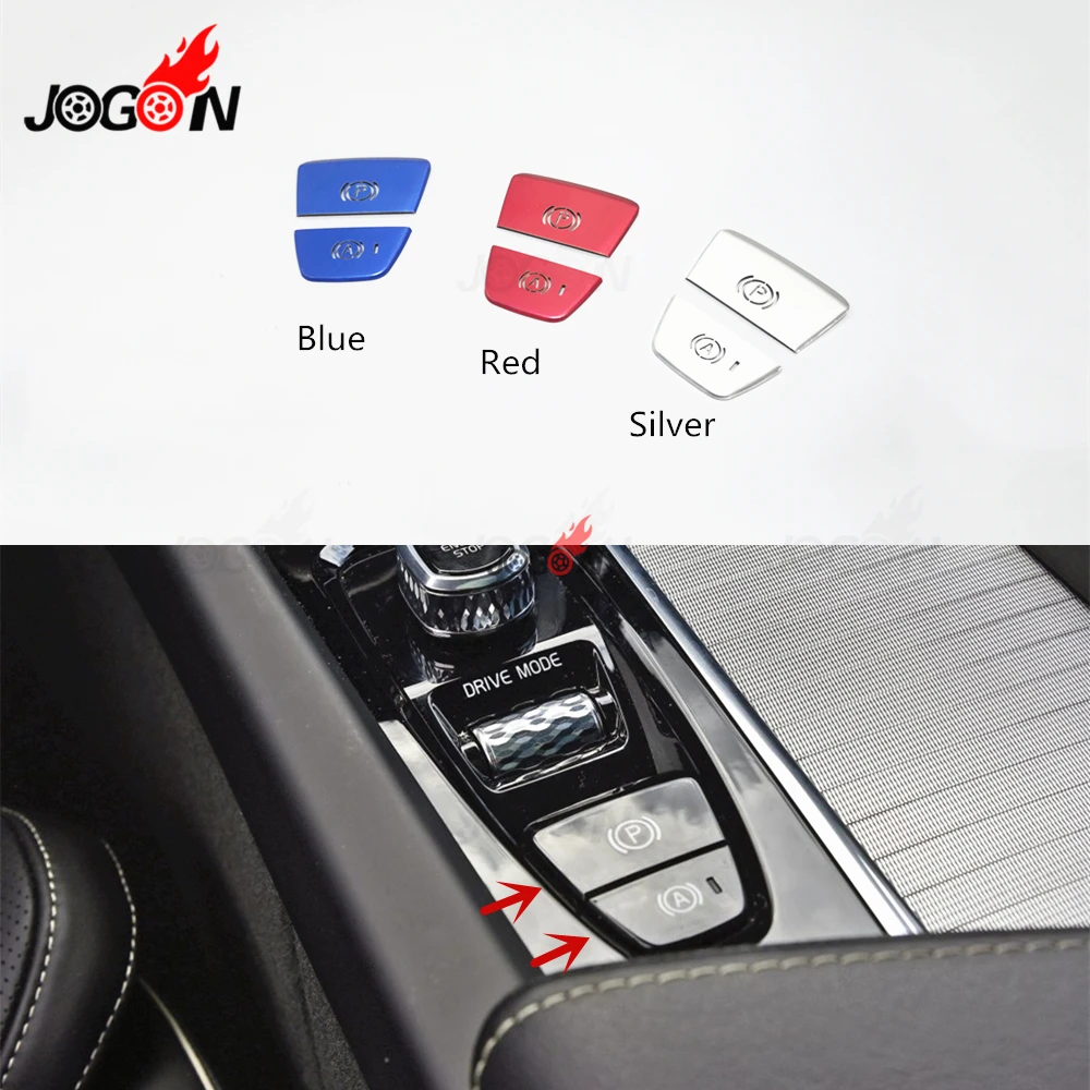 

Для Volvo XC60 XC90 2018 2019 Автомобильная Электронная Кнопка Ручного Тормоза панель наклейка отделка 2 шт.