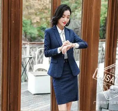 

Summer New fashion plaid pants women OL slim formal plus size office black trousers black navy blue with belt Drop Ship
