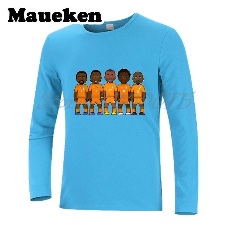 Мужская футболка с длинным рукавом цвета слоновой кости Cote d'if Legends Kolo Toure Didier