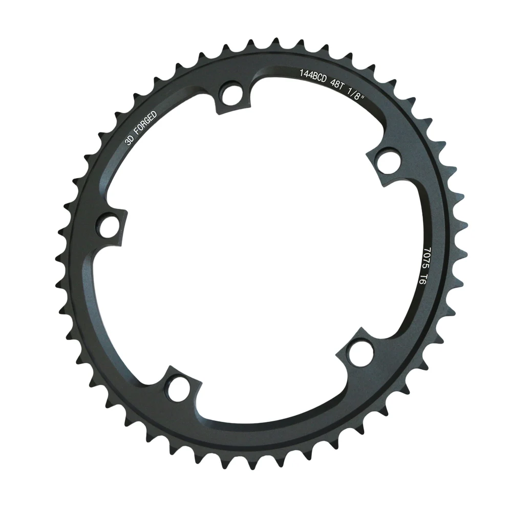 48T chainwheel 48 Т один Скорость фиксированный Шестерни трек велосипед диаметра окружности болтов(175 мм подшипника 144 BCD 48 зубчатая пластина 1X системы шатун для дорожного велосипеда передняя Звездочка часть - Цвет: 48T chainwheel