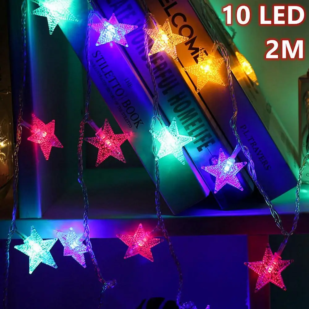 Rainbow Light Taoup 2 м теплый белый пентаграмма звезда светодиодный свет свадебный Декор Аксессуары светодиодный свет Декор для дома романтическая лампа "Цветы" для дома - Цвет: Rainbow Light